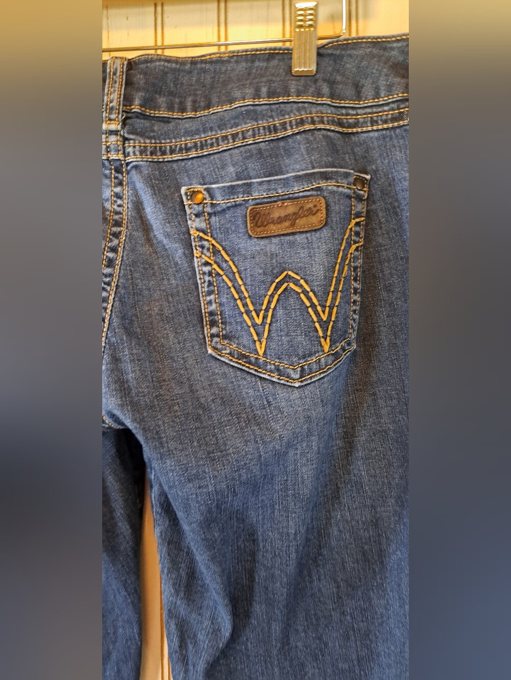 Wrangler Retro Jeans Size 9/10 X 34 Tall Med Wash Green Label Cowgirl Read